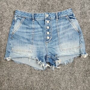 Free People Jesse Carpenter Shorts Womens 28‎ Button Fly Denim Cutoff